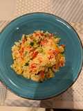 Cous cous verdure e gamberi