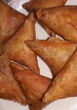 A picture of Ramadan special keema Samosa Recipe.
