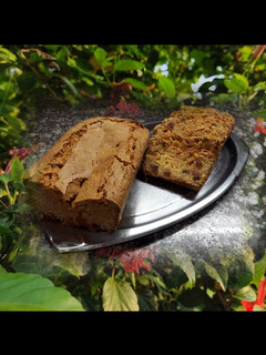 Una foto de Budín de boniato en almíbar