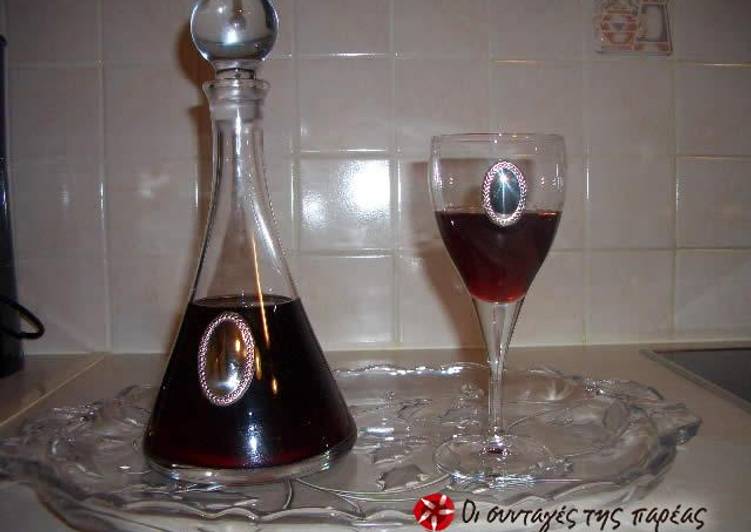 Homemade pomegranate liqueur