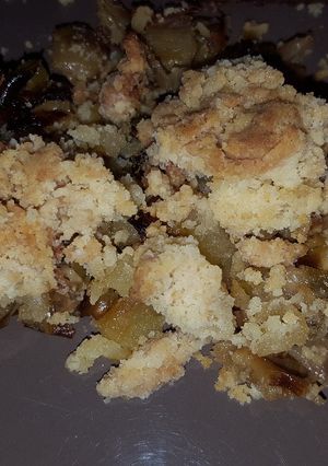 Une photo de Crumble de poireaux au bleu