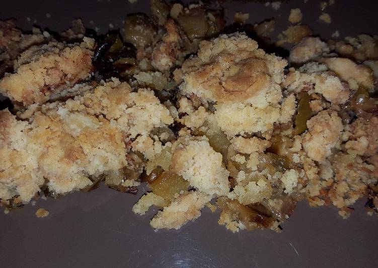 Crumble de poireaux au bleu