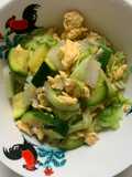 ซูกินี ผักกาดขาว ผัดไข่