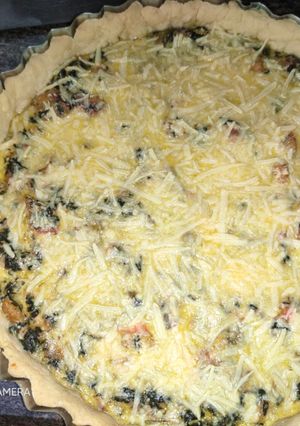 صورة لوصفة تارت او كيش سلق ودجاج بالجبن 😋😋😋😋🥘🍕🫔🧀