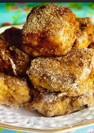 Una foto de Leche frita sin azúcar
