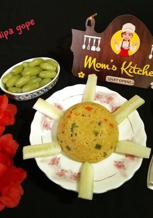 A picture of Daliya / Broken Wheat Upma.