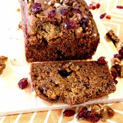 A picture of Eggless Walnut Date Cake.