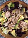 Ensalada Crujiente de Aguacate, Espárragos y Alcachofas