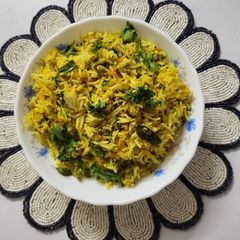 A picture of Quick Sprout Salad Masala Rice.