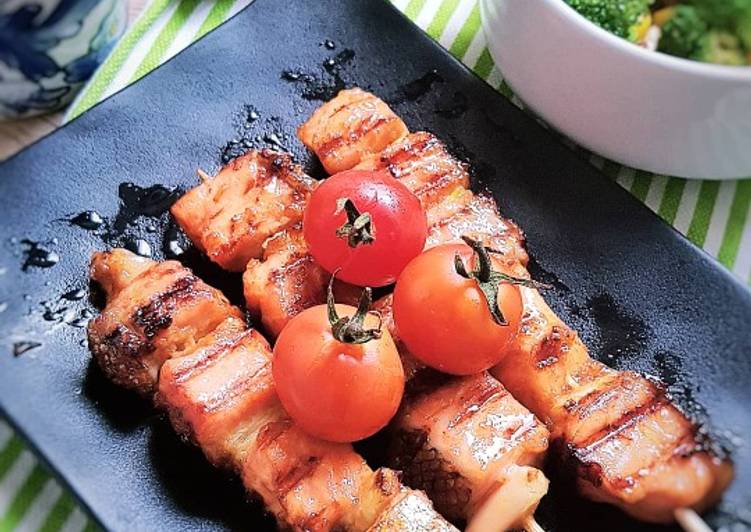 Langkah mengolah Sate Salmon resep Diah Didi, Lezat