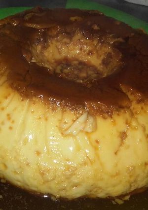 Una foto de Flan casero re fácil