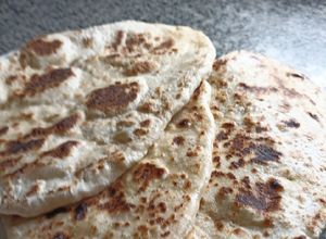 Una foto de Pan naan a la uruguaya