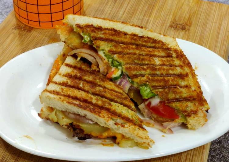 Steps to Make Any-night-of-the-week Vegetable Peri Peri Sandwich