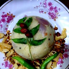 A picture of Rava Upma/Uppittu/Semolina Upma.