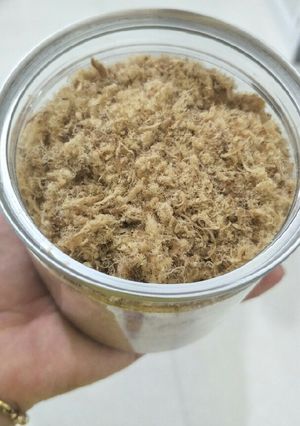 Hình của món Chà bông heo đánh bằng máy nhồi bột Bear.