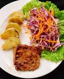 Bò áp chảo + salad