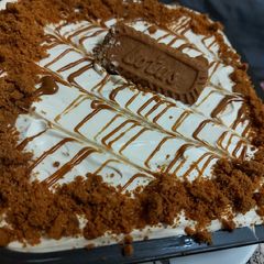 A picture of Lotus 3 milk tres leches cake.