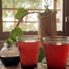 A picture of Kokum Sharbat (from Homemade Kokum Syrup concentrate.).
