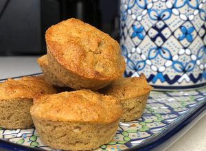 Una foto de Banana Bread Sin Gluten (Panecillos o pancake de Banana/plátano)