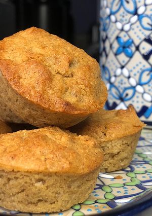 Una foto de Banana Bread Sin Gluten (Panecillos o pancake de Banana/plátano)