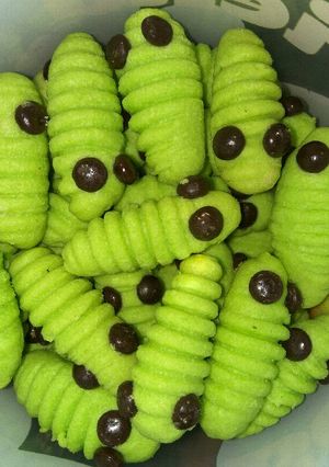 Foto resep Kue Ulat hijau ginuk