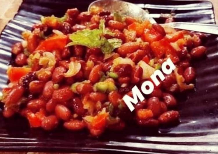 Recipe of Speedy Piping Hot Dry Rajma (Kidney beans)