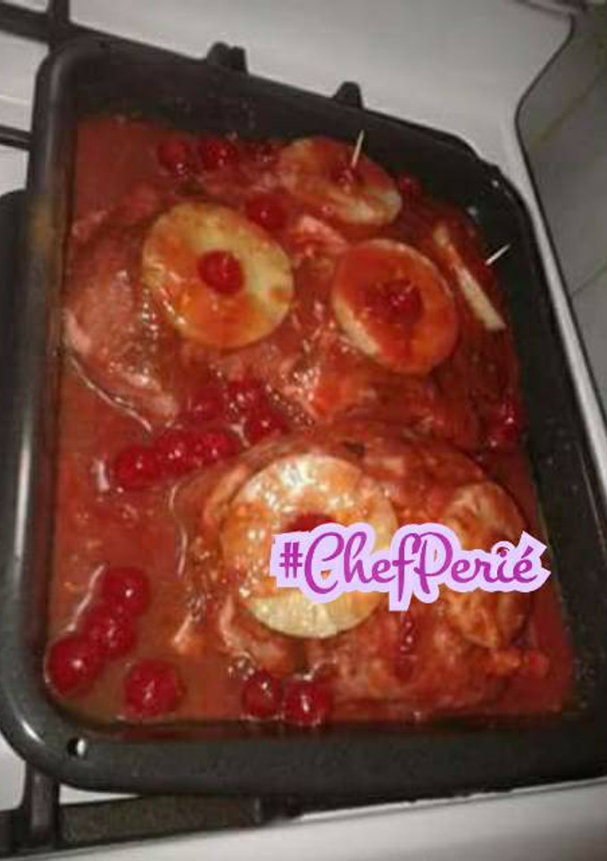 Una foto de Pernil glaseado 