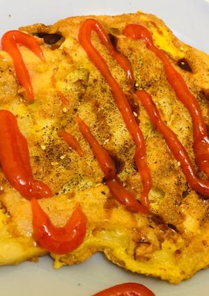 Foto resep Omelet Telur Kentang Simple