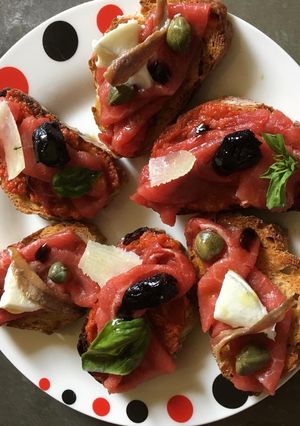 Une photo de Tartines de Carpaccio