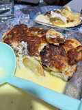 Milhoja de papa y pollo