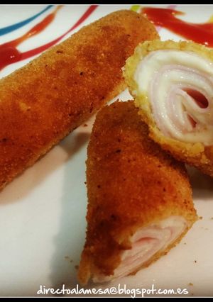 Una foto de Flamenquines de jamón y queso