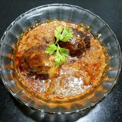 Bharli Vangi (Stuffed Brinjal) A picture of Bharli Vangi (Stuffed Brinjal).
