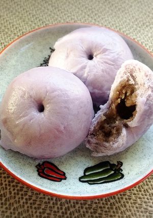 Hình của món Bánh bao khoai môn.