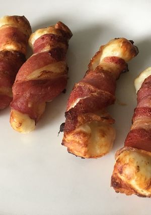 Bacon szalonnás halloumi falatok recept fotója