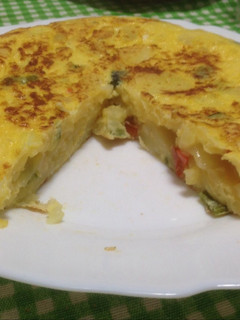 Una foto de Tortilla paisana preparada en el microondas con vaporera