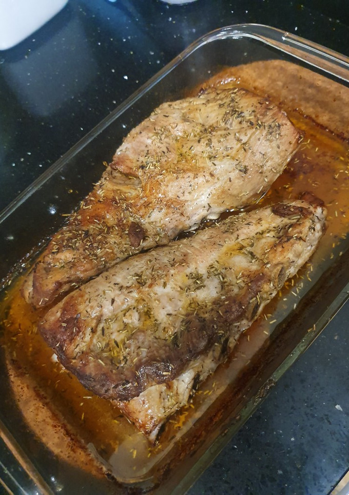 Una foto de Costillar de cerdo al horno