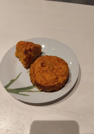 Une photo de Galette de patate douce au four