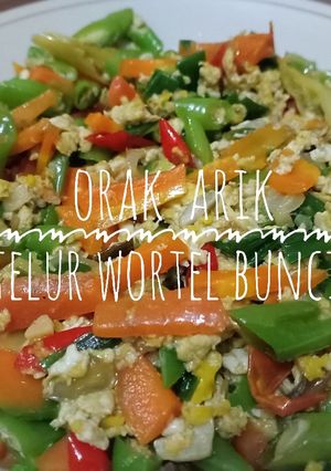 Foto resep Orak-arik Telur Wortel Buncis