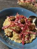 Risotto aux marrons & coppa avec du poireaux