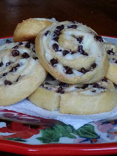 A picture of Chocolate Chip cream cheese breakfast cookies.