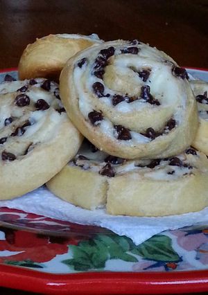A picture of Chocolate Chip cream cheese breakfast cookies.
