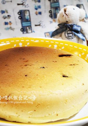 電子鍋料理~巧克力葡萄鬆餅蛋糕 的食譜成品照片