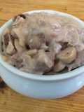Strogonoff de vacuno con champiñones