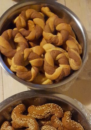 Φωτογραφία της συνταγής Κουλουράκια πορτοκαλιού δίχρωμα