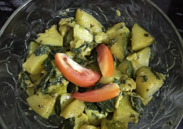 Baby Pumpkin with Baathu leaves