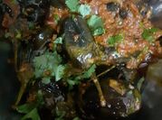 A picture of brinjal curry