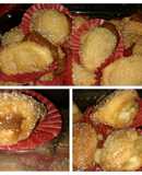 Buñuelos de viento rellenos de cajeta y manzana