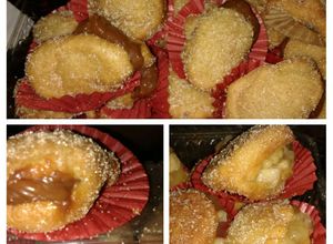 Una foto de Buñuelos de viento rellenos de cajeta y manzana