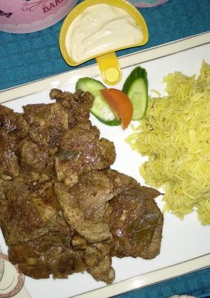 صورة لوصفة لحمه مشويه في ورق سولفان زى بتاعت الافراح بالظبط