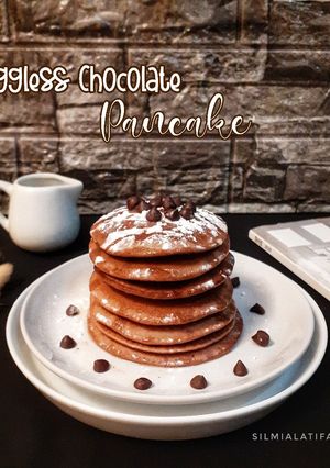 Foto resep Eggless Chocolate Pancake